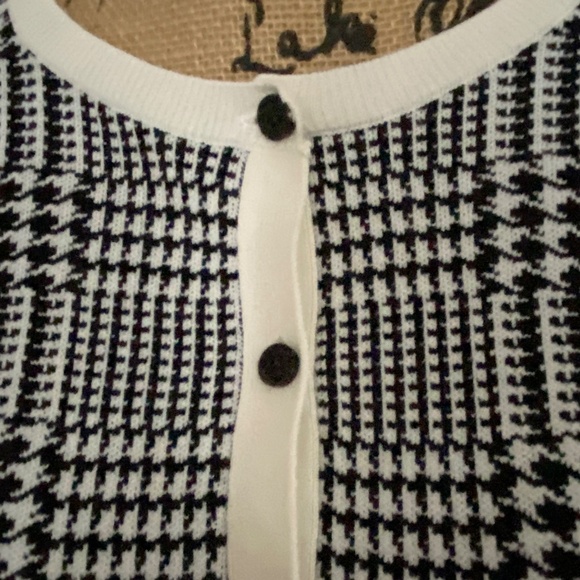 Ann Taylor Black, White Sweater Cardigan, Petite S/P Button Down - Picture 3 of 15